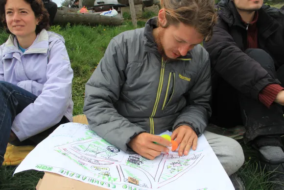 Drawing of a permaculture design map
